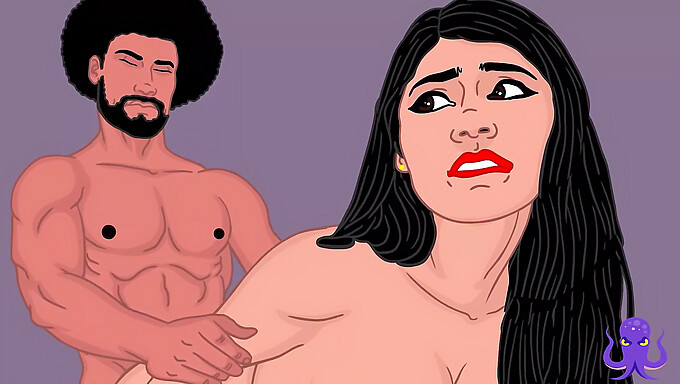 Desi Bhabhi Mia Khalifa Nimmt Einen Großen Schwarzen Schwanz In Ihren Arsch In Diesem Animierten Cartoon-Porno-Video