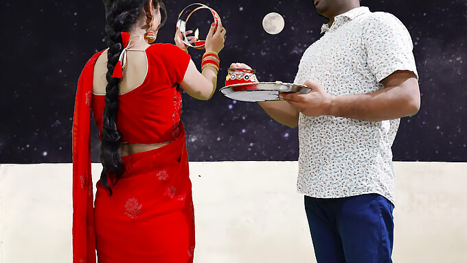 Karva Chauth Special: Priya Yang Baru Menikah Menikmati Blowjob Deepthroat Di Udara Terbuka Dengan Sentuhan Hindi